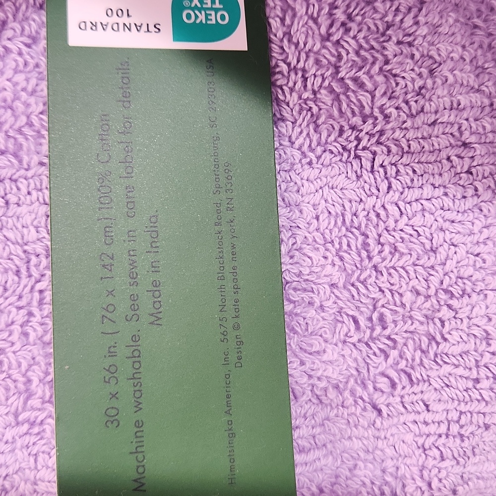 Last Chance, If Not Purchased Today, Mine:) Kate Spade Bath Towels set of 2 NWT - Picture 3 of 5
